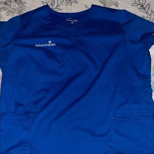 AdventHealth 2XL Blue Scrub Top